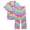 rainbow unicorn, variant on Girls Pajamas Silk PJS Set Rainbow Unicorn Sleepwear Short Sleeve Long Pants Jammies for Toddler Kids