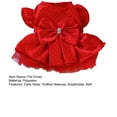 thumbnail image 7 of Dujiujun Pet Dress Fashionable Fancy Wedding Party Dog Dress with Ruffled Sleeves And Large Bow Decoration Pet Supplies, 7 of 7
