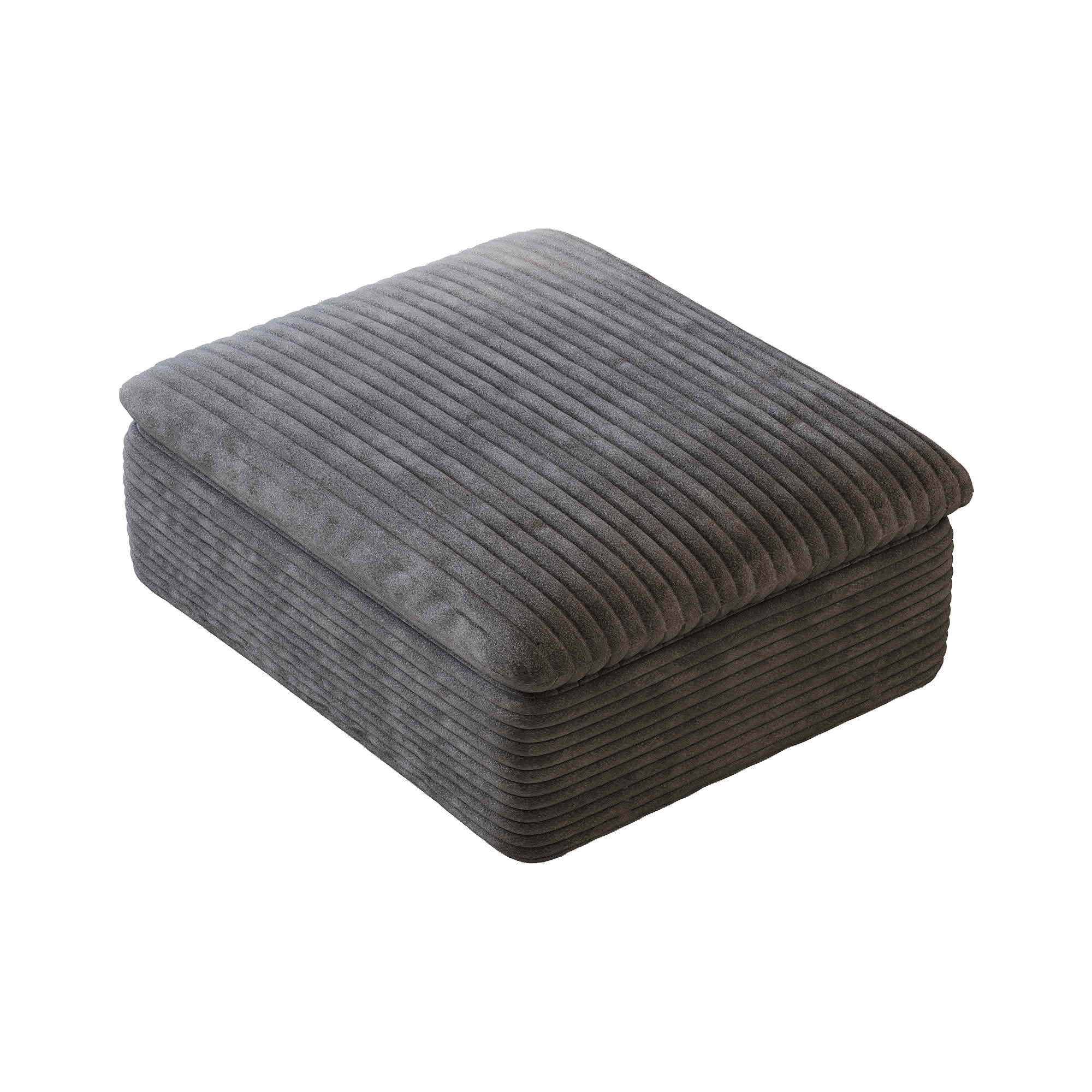 MAYEERTY Modular Ottoman, Fabric Upholstered Pure Sponge Ottoman Footrest with Plush Cotton Filling, 35.5" x 27.6" x 16.5" for Living Room