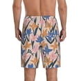 thumbnail image 3 of Kdxio Lilies Flowers Print Mens Sleep Shorts Bottoms Soft Comfy Pajama Wear Pants with Drawstring Pockets, 3 of 7