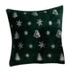 thumbnail image 3 of Funda de almohada de felpa con temática navideña, 18.0 x 18.0 in, lavable para sala de estar y cafetería. , Verde, 3 of 9