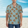 thumbnail image 5 of Garlic Men'S 3d Print Casual Button Down Shirts, Novelty Hawaiian Short Sleeves S, 5 of 8