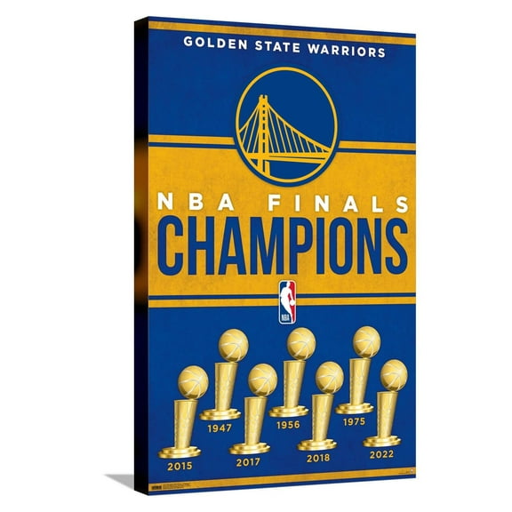 NBA Golden State Warriors - Champions 23 Canvas Wall Poster, 14.725" x 22.375"
