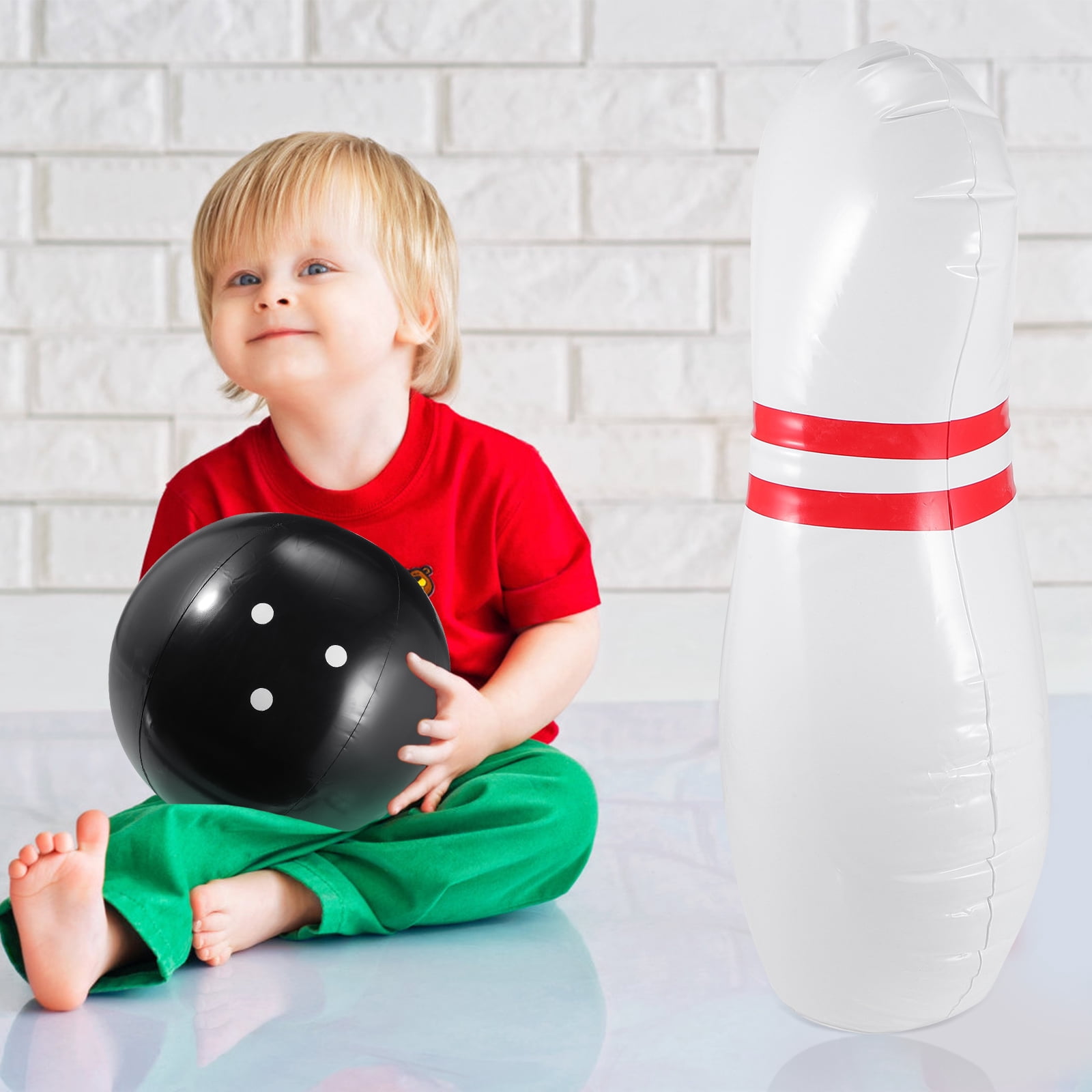 Jeu de quilles - ZGEER - Lot de dix - Plastique souple - Bleu et Rose - Pour enfants à partir de 3 ans - Jeux - Jouets