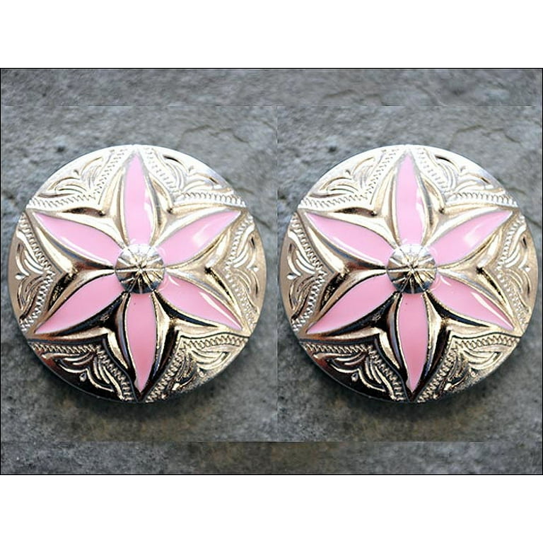 Lot De Conchos Pour Selle Western Avec Vis - Orné - Neuf