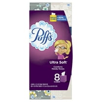 Puffs Ultra Soft Non-Lotion Facial Tissues, 8 Mega Cubes, 72 Facial Tissues per cube