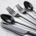thumbnail image 6 of Black Silverware Set 20-Piece Flatware Set for 4 18/10 Stainless Steel Cutlery for Home Kitchen and Restaurant, 6 of 7