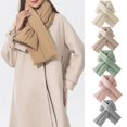 thumbnail image 2 of Thickened Windproof Warm Wide Down Cotton Scarf Women Winter Solid Color Ultra Light Thermal Scarf, 2 of 10