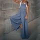 thumbnail image 2 of Mono Para Mujer Moda de Verano Casual Erógeno Sin Mangas Color Sólido Vendaje Pantalones de Pierna Ancha Monos Odeerbi  ODB-4, 2 of 9