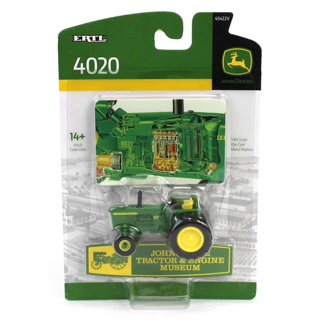 Tractor de Juguete John Deere 4020 Modelo Fundido a Escala 1:64 2024