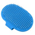 thumbnail image 4 of Cepillo redondo de silicona para baño de mascotas, cepillo de masaje para limpieza del cabello, suministros de peine para perros y gatos, color azul, 4 of 8