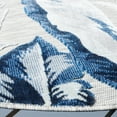 thumbnail image 4 of SAFAVIEH Cabana Rosario Botanical Indoor/Outdoor Area Rug, Grey/Navy, 6'5" x 6'5" Round, 4 of 12