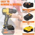 thumbnail image 3 of Adapter for Ridgid AEG 18V Battery to for Milwaukee M18 18V Cordless Tools, Use for Ridgid 18V Platform Batteries (Adapter Only), 3 of 10