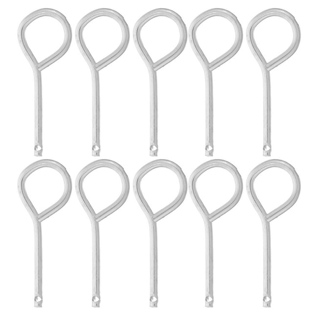 KAKOWELY 10pcs Fire Extinguisher Lock Pin Iron Pull Pin Replacement Safety Pin Supply,2.09X"X0.79"X0.12"