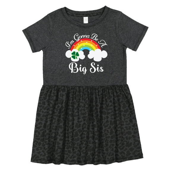 Inktastic Big Sis St Patricks Irish Sister Announcement Girls Toddler Dress