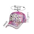 thumbnail image 6 of Letter Decor Baseball Cap Breathable Sparkling Sequins Design Sun Peaked Hat for Camping, 6 of 8
