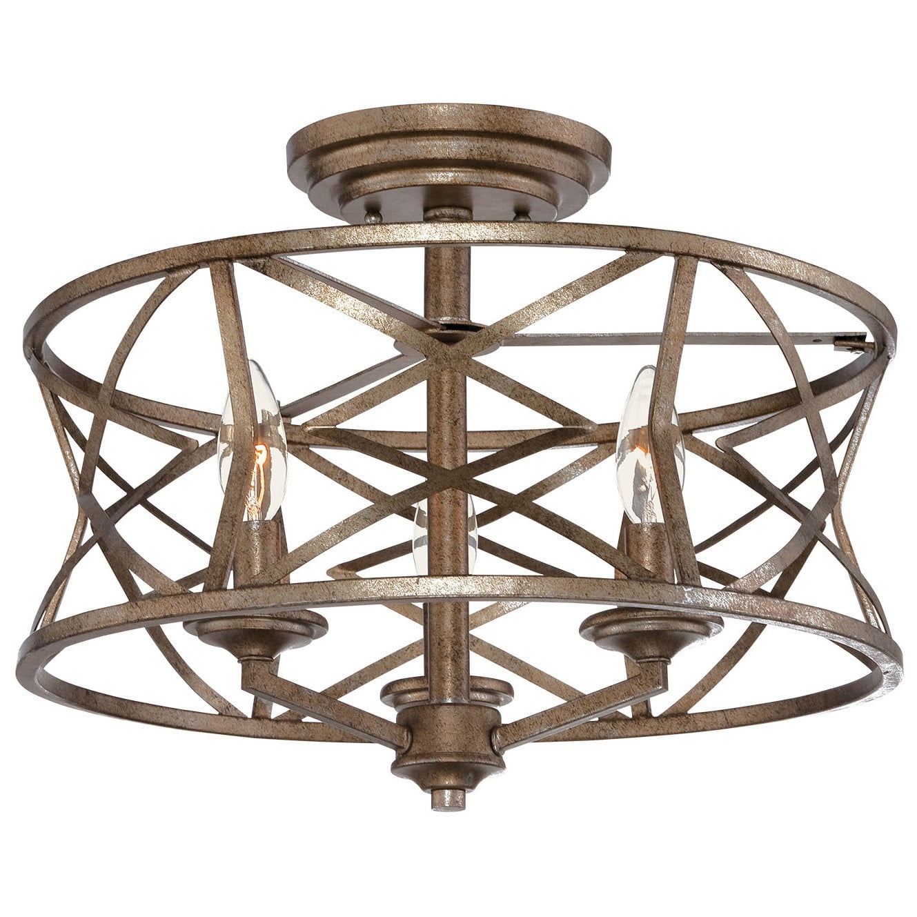 Millennium Lighting 2173 Lakewood 3 Light 16" Wide SemiFlush Ceiling