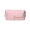 thumbnail image 5 of velvet cloth pouch letter embroidery portable cosmetics storage bag women makeup bag storage bag, 5 of 8
