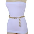 thumbnail image 4 of Women Gold Metal Oval Chain Fashion Waistband Belt Hip Waist Plus Size XL XXL, 4 of 8