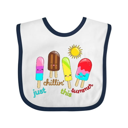 

Inktastic Just Chillin This Summer Popsicles Boys or Girls Baby Bib