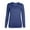 Navy, variant on Giftesty Womens Tops Plus Size Women's Spring Fall Patchwork Printed Long Sleeves Round Neck Casual Tee Tops