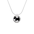 thumbnail image 2 of Delight Jewelry Silvertone Black Scottie Dog Silver-tone You Mean the World to Me Ring Necklace, 18", 2 of 4