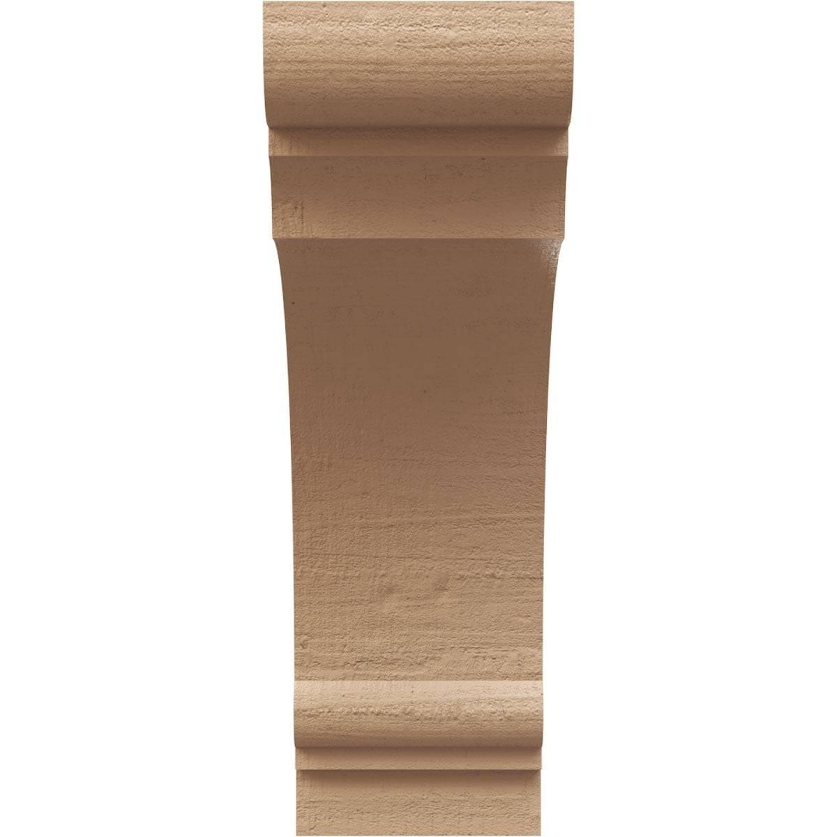 8"W x 16"D x 24"H Classic Hughes Rough Cedar Woodgrain TimberThane Corbel, Primed Tan