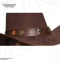 thumbnail image 2 of UNDERWRAPS Cowboy Hat for Women and Men - Western Mens Cowboy Hat Bull Horns, Suede Hats for Women, Wide Brim Cowboy Hat Halloween Costume, Cowgirl Felt Cowboy, 2 of 7