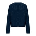 thumbnail image 5 of Women Casual Jackets Carnival Clothes For Stylish Metallic Casual Jacket For Long Sleeve Cardigan Open Front Outerwear Loose Fit Lightweight Fall Fashion Navy L, 5 of 9