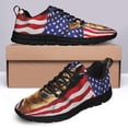 thumbnail image 4 of German Shepherd American Flag Running Shoes Sneakers Mesh Black Size 7, 4 of 5