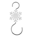 thumbnail image 2 of QISIWOLE 10 Pcs Christmas Snowflake Ornament Hook Hangers Gold Sliver Snowflake Decorative Christmas Tree Hanging Metal Wire for Xmas Christmas Tree Decoration Hangers (Silver), 2 of 2