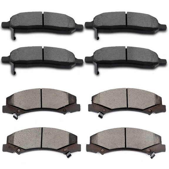 Front Rear Ceramic Brake Pads Kits 8pcs fit For 2006-2011 For Buick Lucerne, 2006-2011 For Cadillac DTS