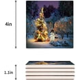 thumbnail image 3 of FMSHPON Merry Christmas Theme Set of 6 Coaster for Drinks, Absorbent Ceramic Stone Coasters Cup Mat with Cork Base for Home Kitchen Room Coffee Table Bar Decor, 3 of 4