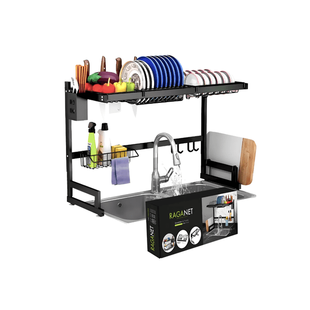 Escurridor De Trastes Platos Fregadero Organizador Cocina Color Negro
