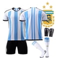 thumbnail image 3 of Samsung Campeón Argentina Local No. 10 Messi No. 11 Di María Jersey 2223 Copa Mundial Fútbol Entrenamiento, 3 of 5