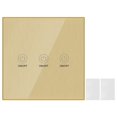 thumbnail image 1 of MAYUJIAA RF 433MHZ Wireless Smart Home Remote Control Wall Light Touch Switch Glass Panel(3 Gang) AF323-6738, 1 of 10
