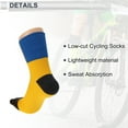 thumbnail image 4 of Unique Bargains Cycling Socks Absorb Sweat Outdoor Bike Socks Yellow Blue Black Size XL Neutral and Universal 1 Pair Color Matching, 4 of 7
