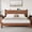King&Brown, variant on Solid Wood Bed Frame Queen Size Mid Century Platform Beds with Headboard and Charging Station for Bedroom, No Box Spring Needed, Rustic Brown