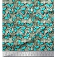 thumbnail image 1 of Soimoi Satin Silk Fabric Texture & Butterfly Print Fabric by Yard 42 Inch Wide, 1 of 1