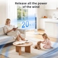 thumbnail image 4 of 42 Inch Tower Fan for Bedroom,90°Oscillating Tower Fan with Remote Control,LED Display Standing Floor Fan that Blow Cold Air for Indoors with 6 Speeds,4 Modes and 24-Hour Timer - White, 4 of 9