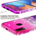 thumbnail image 5 of Galaxy Note 10 Plus Case Cover w/ Screen Protector Liquid Glitter Shock Proof Bling Waterfall Diamond Bumper for Girls Women Case for Samsung Galaxy Note 10 Plus - Pink/Purple, 5 of 5