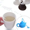 thumbnail image 4 of Advancent Infusor de té en forma de tetera, filtro de hojas de colores brillantes de silicona, operación Simple, colador de café, hogar, oficina, Teteras Azul Advancent HA077570-03, 4 of 6