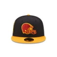 thumbnail image 2 of Men's New Era Navy/Gold Cleveland Browns 60th Anniversary 59FIFTY Fitted Hat, 2 of 6