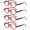 4 Pairs of Red, variant on 4 Pairs of Womens Small Round Presbyopic Glasses Men Fashion Trendy Personalized Reading Glasses Spring Hinge Readers +1.75