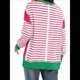 thumbnail image 4 of Sudadera Informal de Larga con Cuello Redondo y Rayas de Color Block para Mujer. Rosa Verde M, 4 of 5