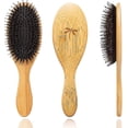 thumbnail image 1 of Boar Bristle Hair Brush - Hair Brushes for Women & Men, Detangler Brush, 1 of 5