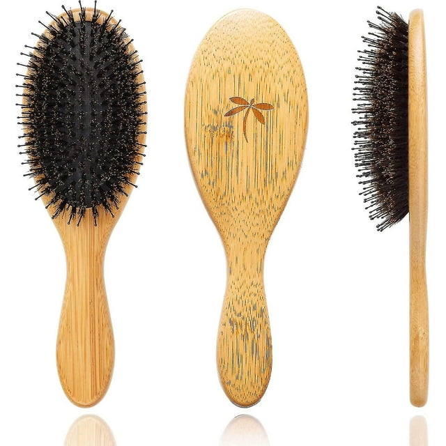 Boar Bristle Hair Brush - Hair Brushes for Women & Men, Detangler Brush
