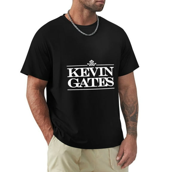 Kevin Music Gates Sprightly Men's Cotton Short Sleeve T-Shirt Crew Neck Top