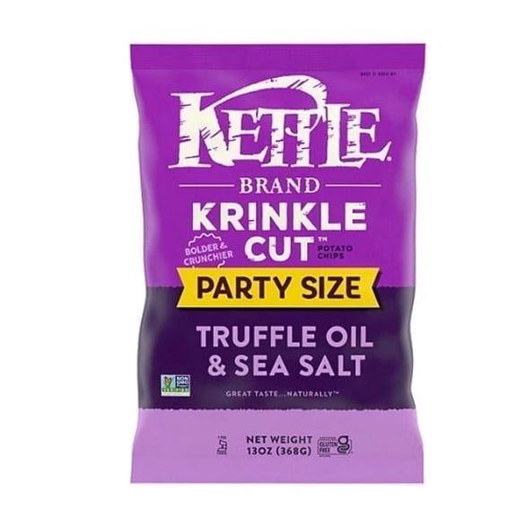 Kettle Brand Krinkle Cut Potato Chips Truffle Oil & Sea Salt -- 13 oz Pack of 2