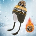 thumbnail image 2 of Hat for Winter Outdoor Wear Stylish Rib Knit Earflap Warm Winter Accessories for Everyday Use, 2 of 3